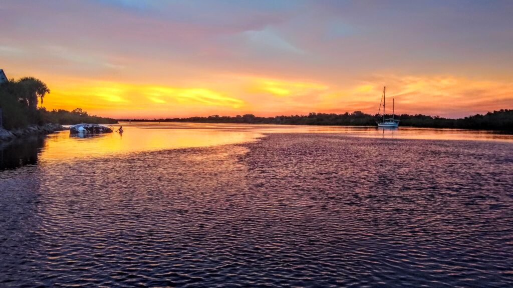 Sunrise over New Smyna Beach waters